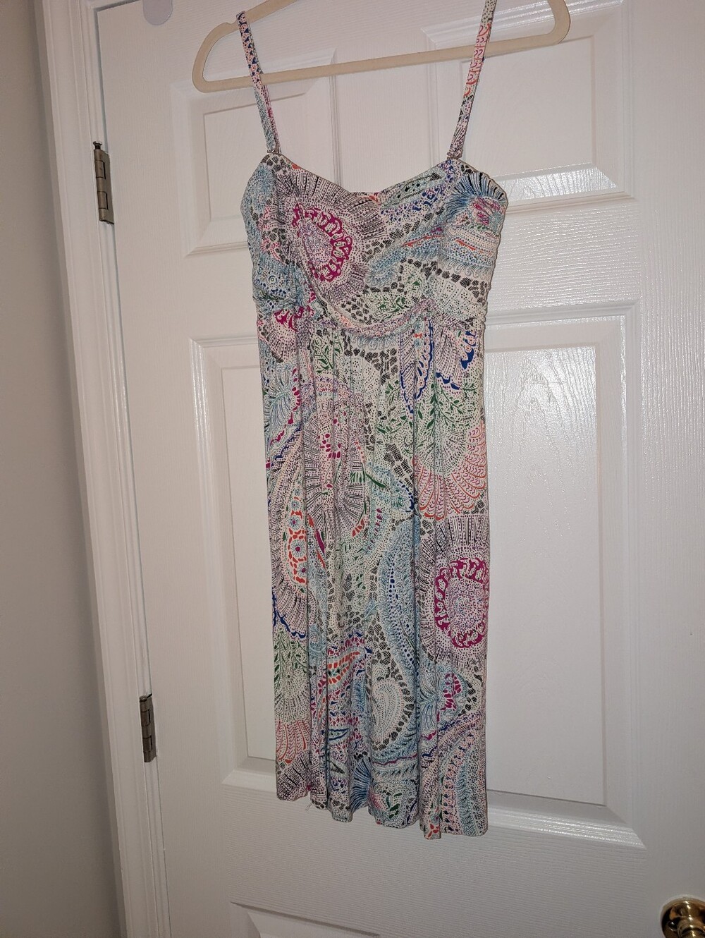 Soma Paisley Print Sundress in Multicolor Removable Straps